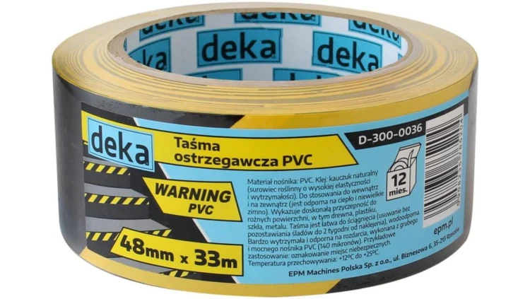 TAŚMA OSTRZEGAWCZA ŻÓŁTO-CZARNA 48MM*33M