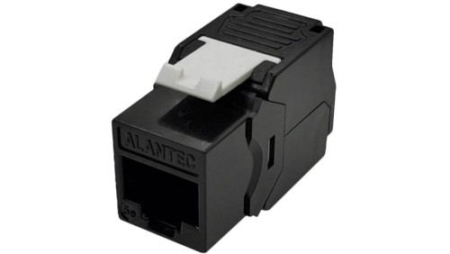 Moduł keystone RJ45 beznarzędziowy UTP kat.5E, SLIM, kolor czarny ALANTEC