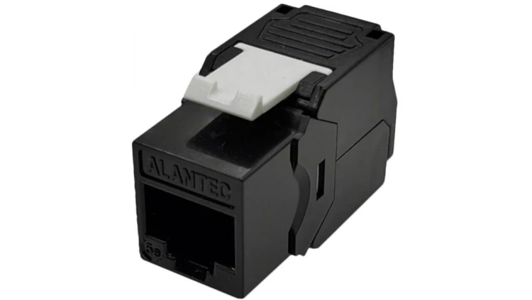 Moduł keystone RJ45 beznarzędziowy UTP kat.5E, SLIM, kolor czarny ALANTEC