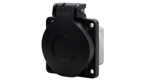 Gniazdo tablicowe 16A 250V 2P+Z IP44 - B czarne