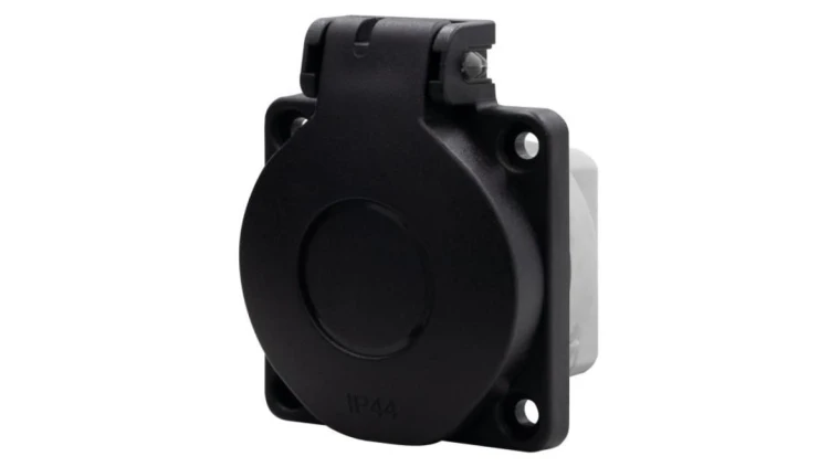 Gniazdo tablicowe 16A 250V 2P+Z IP44 - B czarne