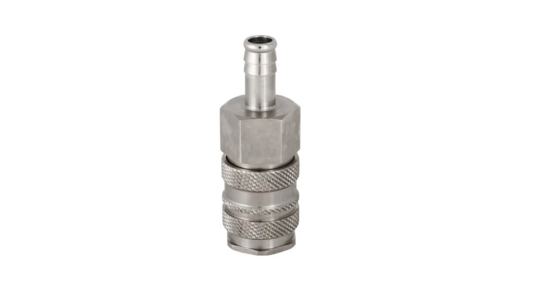 Szybkozłącze pneumatyczne DN10 typ 27, do węża fi 10 mm, gniazdo szybkozłącza, mosiądz/stal