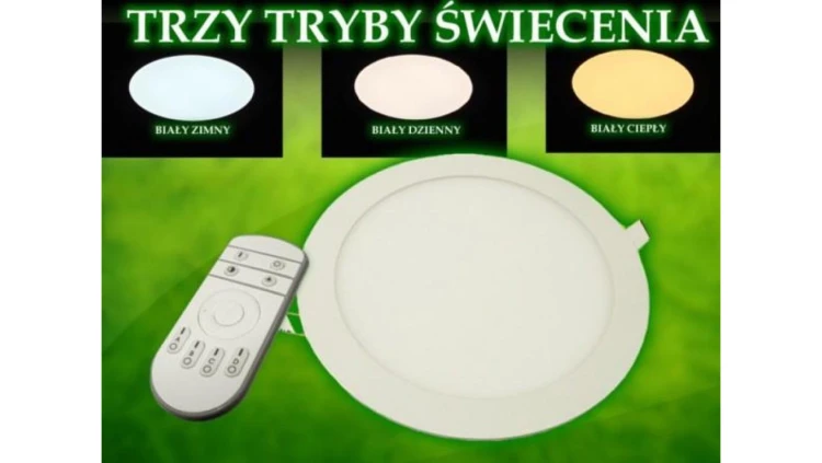 Panel led okragły Round 6W 230V WW+DW+CW pilot