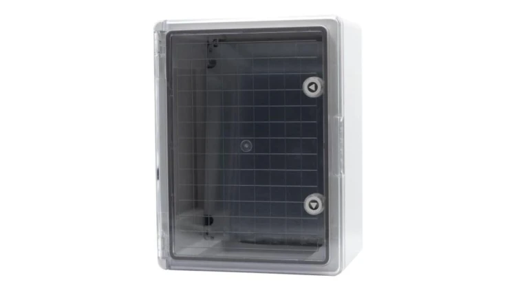 Szafa z tworzywa 300x400x220 mm IP65 drzwi przeźroczyste