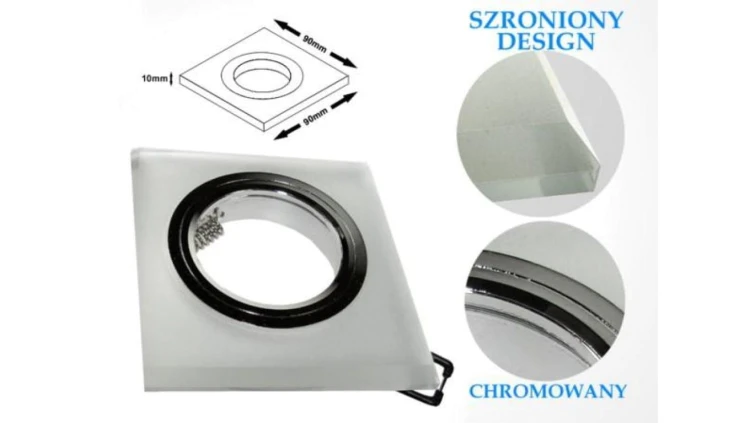 Oprawa sufitowa Worta szroniona chromowana MR16