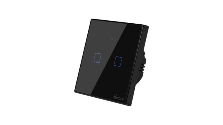 Dotykowy włącznik światła WiFi + RF 433 Sonoff T3 EU TX (2-kanałowy)