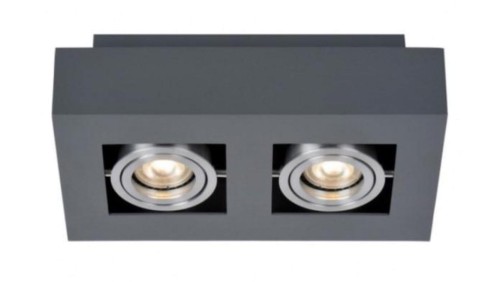 Oprawa sufitowa Pita Black+Silver ruchoma prostoką