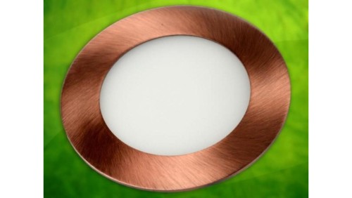 Panel led okragły Round 6W 230V mosiądz WW