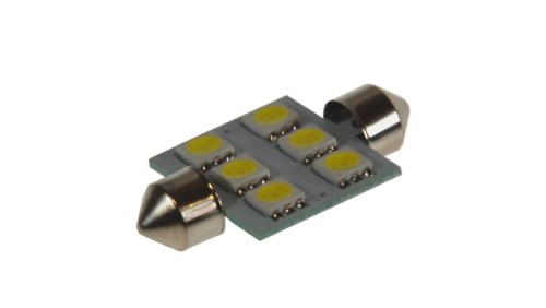 Żarówka C5W 36mm 6*5050 12V CW