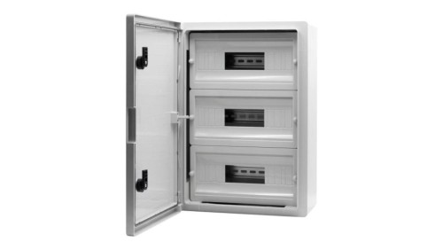 Szafa z tworzywa M 350x500x190 mm IP65 3 rzędy 45 modułów