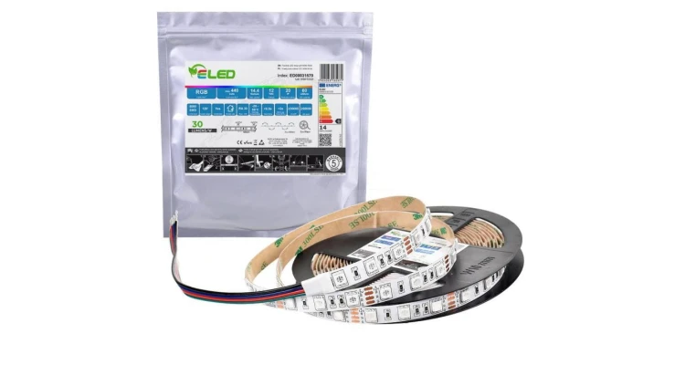Taśma LED RGB 300 SMD 5050 12V 14.4W IP20 - ED00031570 /odcinki po 5 m/