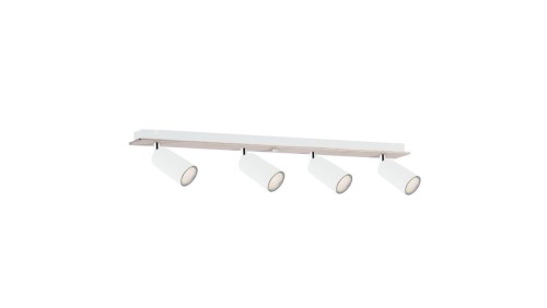 Spot nowoczesny 4xGU10 EYE WHITE WOOD