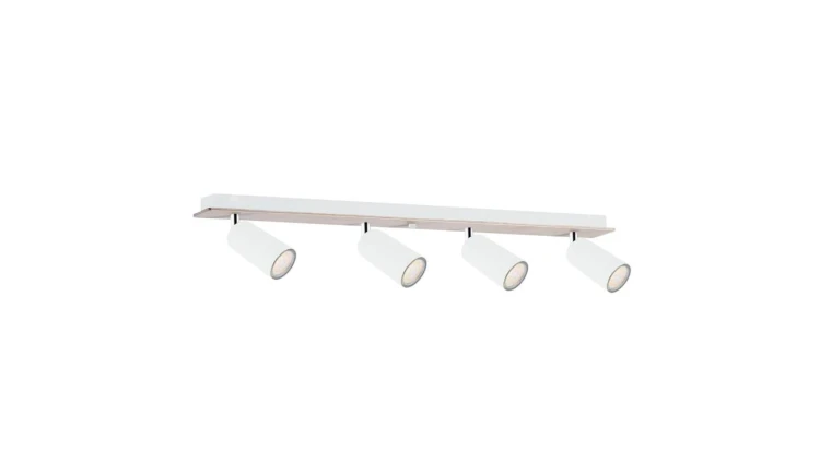 Spot nowoczesny 4xGU10 EYE WHITE WOOD