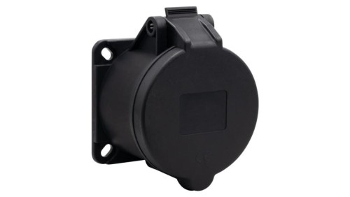 Gniazdo tablicowe proste 32A 5p 380V-415V /FE/ IP44 czarne