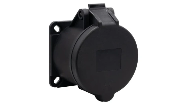 Gniazdo tablicowe proste 32A 5p 380V-415V /FE/ IP44 czarne