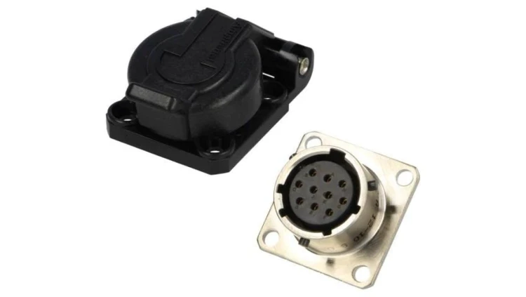 PT02A1210S23SCC Złącze okrągłe gniazdo kołnierz (4 otwory),na panel 10PIN