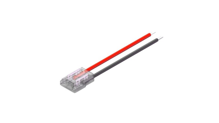 Złącze do taśmy LED - MC - MONO 8mm - SMD/COB - jednostronne z przewodem - ED00033891
