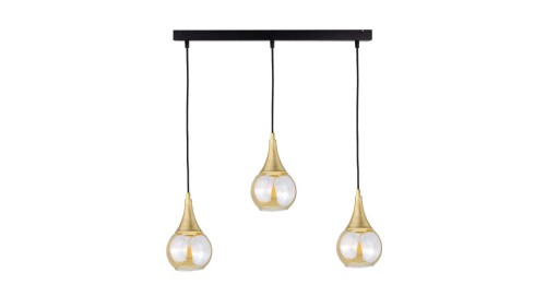 Lampa wisząca nowoczesna 3xE27 LACRIMA HONEY/GOLD
