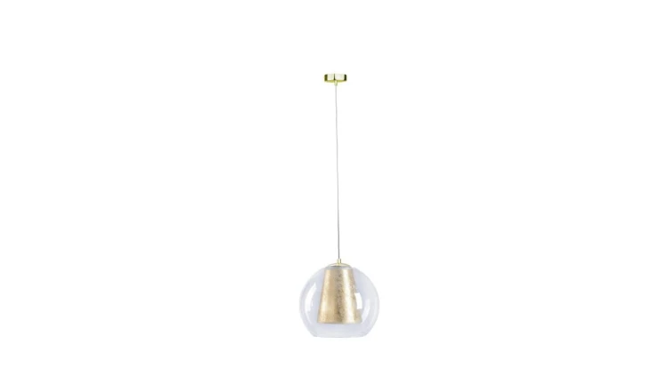 Lampa wisząca nowoczesna z abażurem 1xE27 KULA GOLD