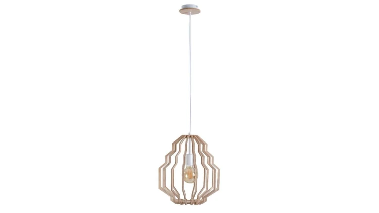Lampa wisząca nowoczesna drewno 1xE27 RUFO NATURAL