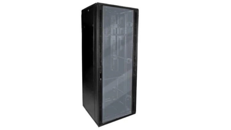 Szafa 19cali stojąca 42U 600x600 BETA RAL9004 szkło