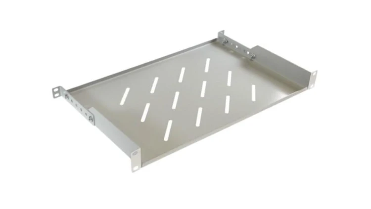 Półka regulowana 19cali 1U głębokość 300mm V RAL7035