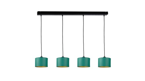 Lampa wisząca nowoczesna abażur 4xE27 FLOW GREEN