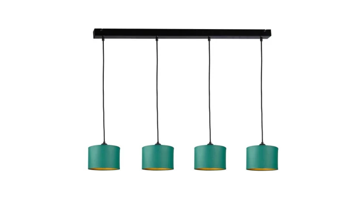 Lampa wisząca nowoczesna abażur 4xE27 FLOW GREEN