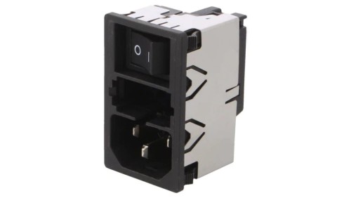 KM01.1105.11Złącze zasilające AC gniazdo męskie 10A 250VAC IEC 60320