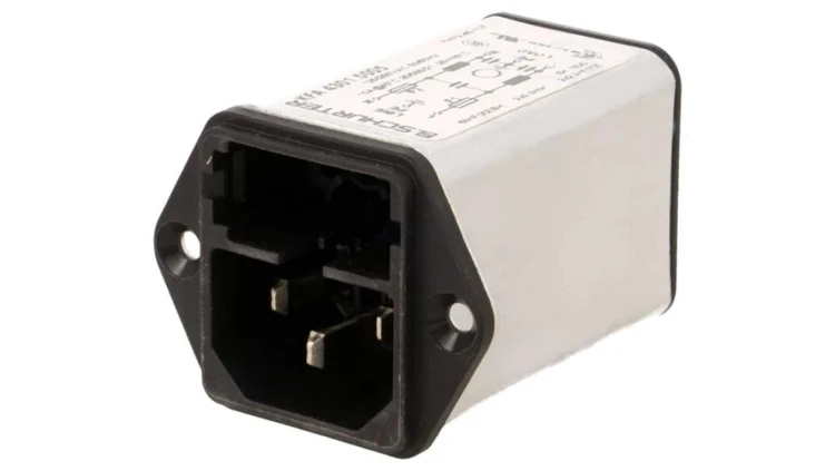 4301.5005Złącze zasilające AC gniazdo męskie 10A 250VAC IEC 60320
