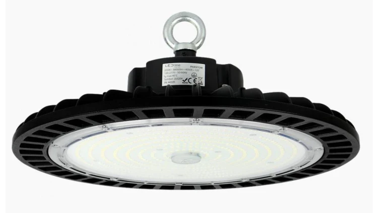 Oprawa przemysłowa LED line High Bay ufo PHANTOM 200W 4000K 190lm/w 38000lm ściemnialny 1-10V 90st. 5 lat gwar.