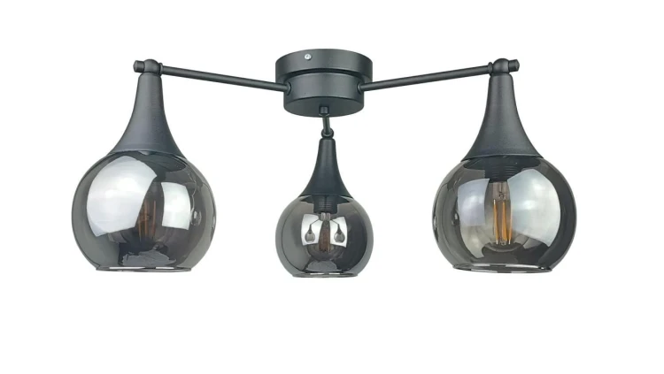 Lampa sufitowa 3xE27 STAR SMOKY BLACK