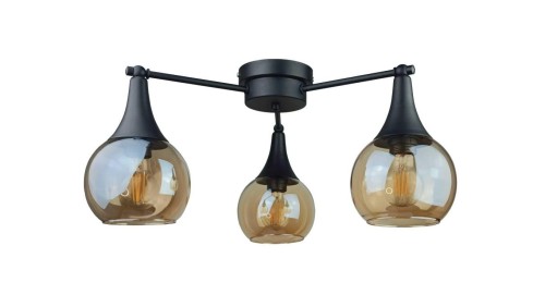 Lampa sufitowa nowoczesna 3xE27 STAR HONEY BLACK