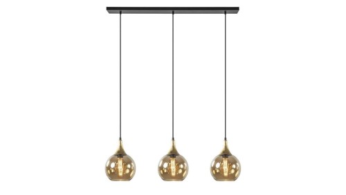 Lampa wisząca nowoczesna 3xE27 CALLISTO BLACK/GOLD