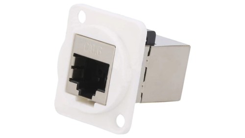 Łącznik FT RJ45 8p8c Kat 6 ekranowane 19x24mm plastik CP30222SW