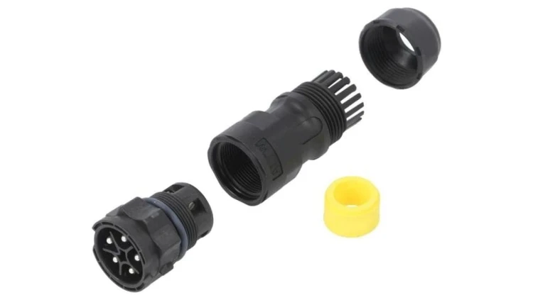 DC-05BMMB-QL8MPP Złącze okrągłe wtyk na przewód 5PIN męski ze stykami X-Lok