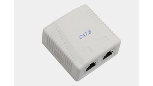 Gniazdo modularne natynkowe 2xRJ-45 kat.6 8p8c złącze Krone