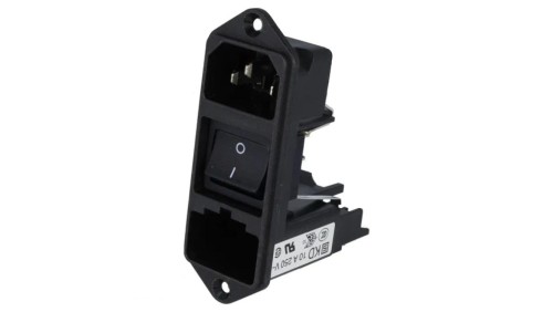KD14.1101.151Złącze zasilające AC gniazdo męskie 10A 250VAC IEC 60320