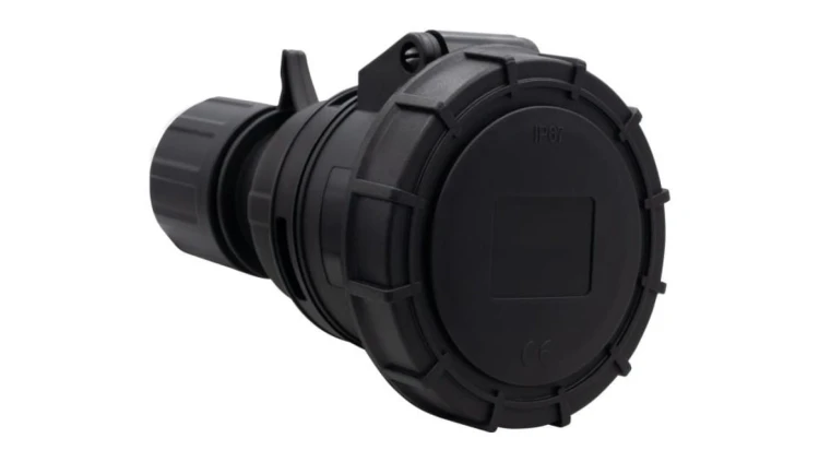 Gniazdo siłowe przenośne 16A 5p 380V-415V /FE/ IP67 czarne