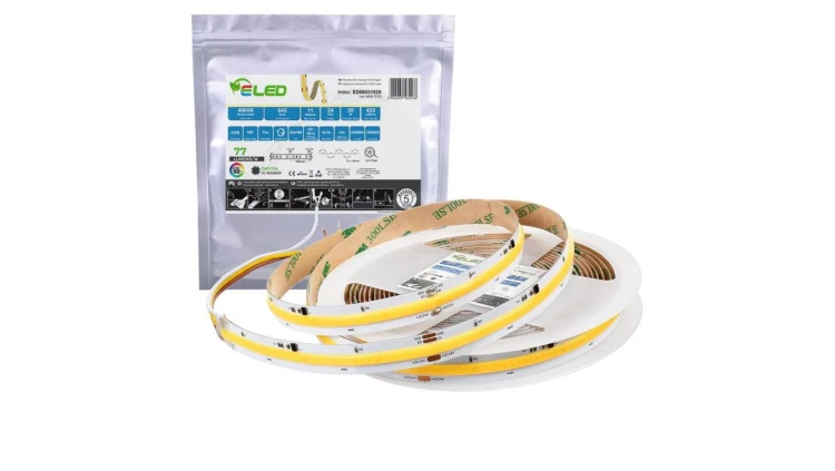 Taśma LED COB cyfrowa WS2811 420 chips 24V 11W 87lm/W neutralna 4000K CRI90+ IP20 - ED00031529 /odcinki po 5 m/