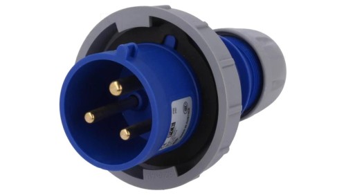 0232-6Złącze zasilające AC wtyk męskie 32A 230VAC IEC 60309 IP67