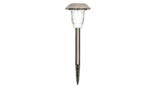 Lampa solarna ogrodowa CRYSTALS wbijana LED srebrna oświetelnie ścieżki CPD-002 MK MEGAKABEL