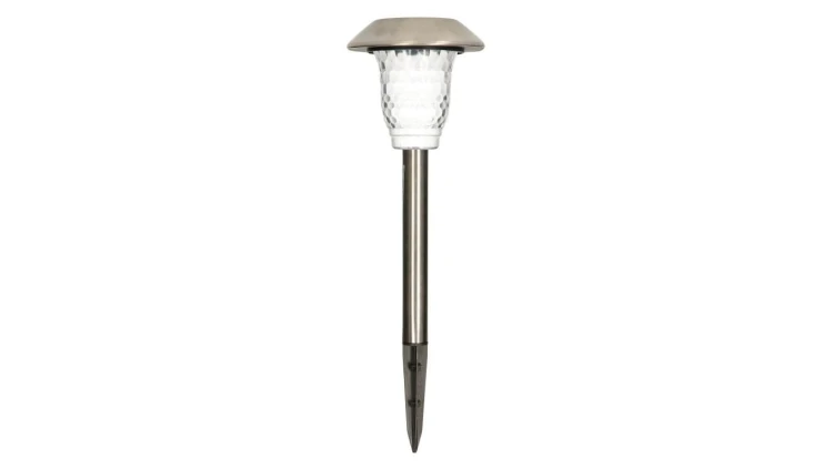 Lampa solarna ogrodowa CRYSTALS wbijana LED srebrna oświetelnie ścieżki CPD-002 MK MEGAKABEL