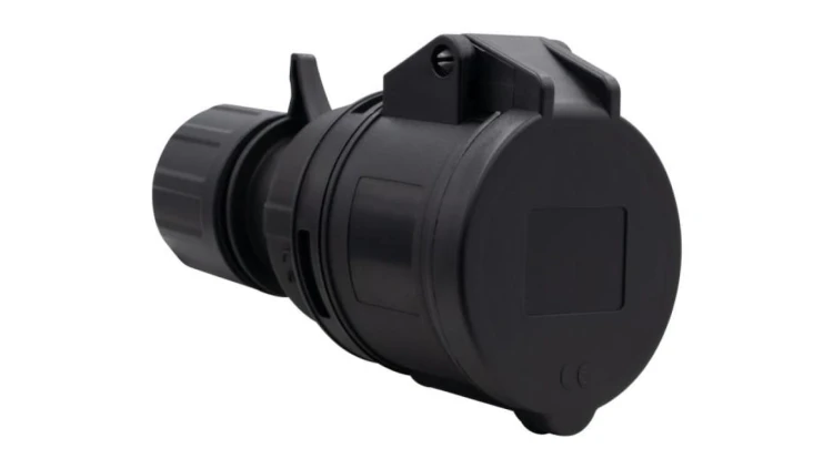 Gniazdo siłowe przenośne 16A 5p 380V-415V /FE/ IP44 czarne