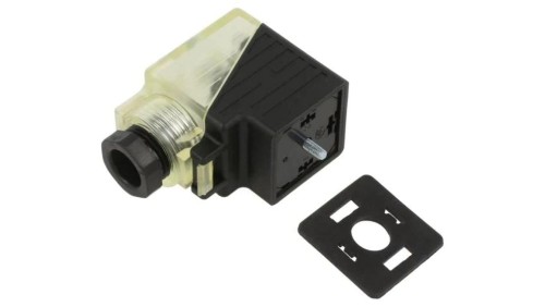 7000-29001-0000000 Złącze zaworowe, wtyk format A, 18mm żeńskie PIN 3 kątowe 90