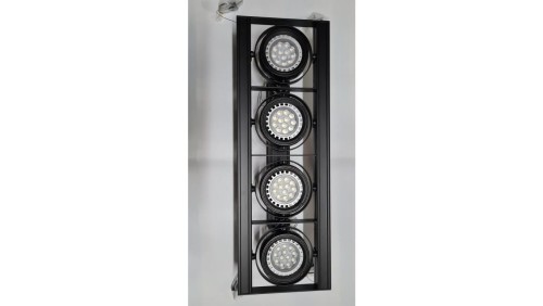 Oprawa zwieszana prostokątna czarna 4xAR111 40W/840 LED Flash 1S RELCO