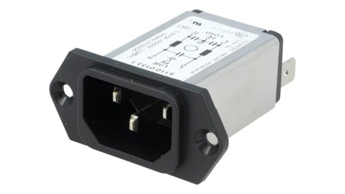 5110.0133.1Złącze zasilające AC gniazdo męskie 1A 250VAC IEC 60320 5110