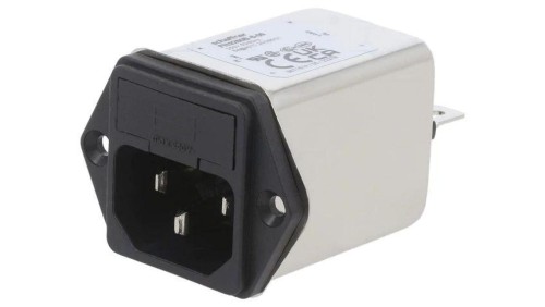Złącze zasilające AC męskie 6A 250VAC C14 (E) 300uH FN9260B-6-06
