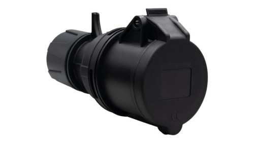 Gniazdo przemysłowe - przenośne 32A 3p 200V-250V /FE/ IP44 czarne