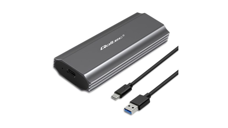 Qoltec Obudowa kieszeń NV2271 na dysk M.2 SSD SATA NVMe USB-C 2TB